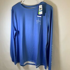 Guy Harvey Blue Performance shirt-UPF 50 stretch fabric, moisture wicking NWT XL